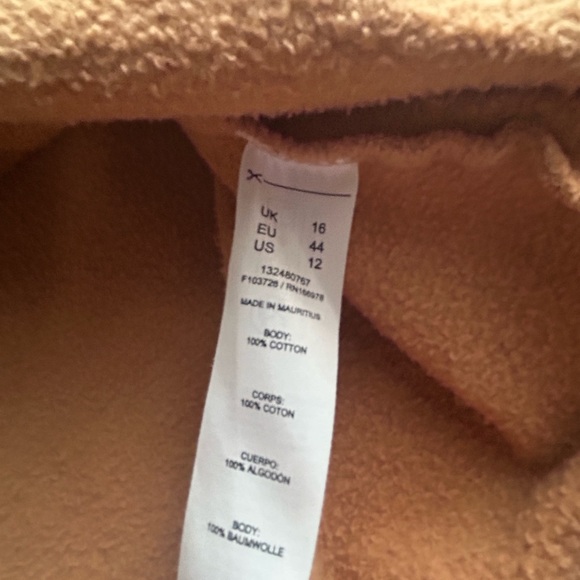 ASOS Mens Cotton Sweatshirt Tan Khaki Sweater Crew Neck Relaxed Casual Fit XL - Picture 10 of 12